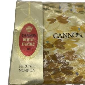 VTG Cannon Royal Family Percale Bottom Sheet 39x76 Shangri-La New Old Stock